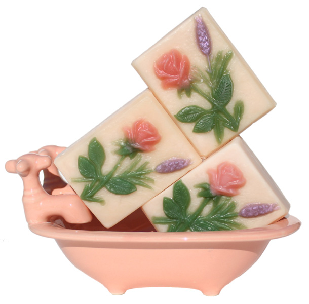 Natural Lavender Rose Handmade Soap